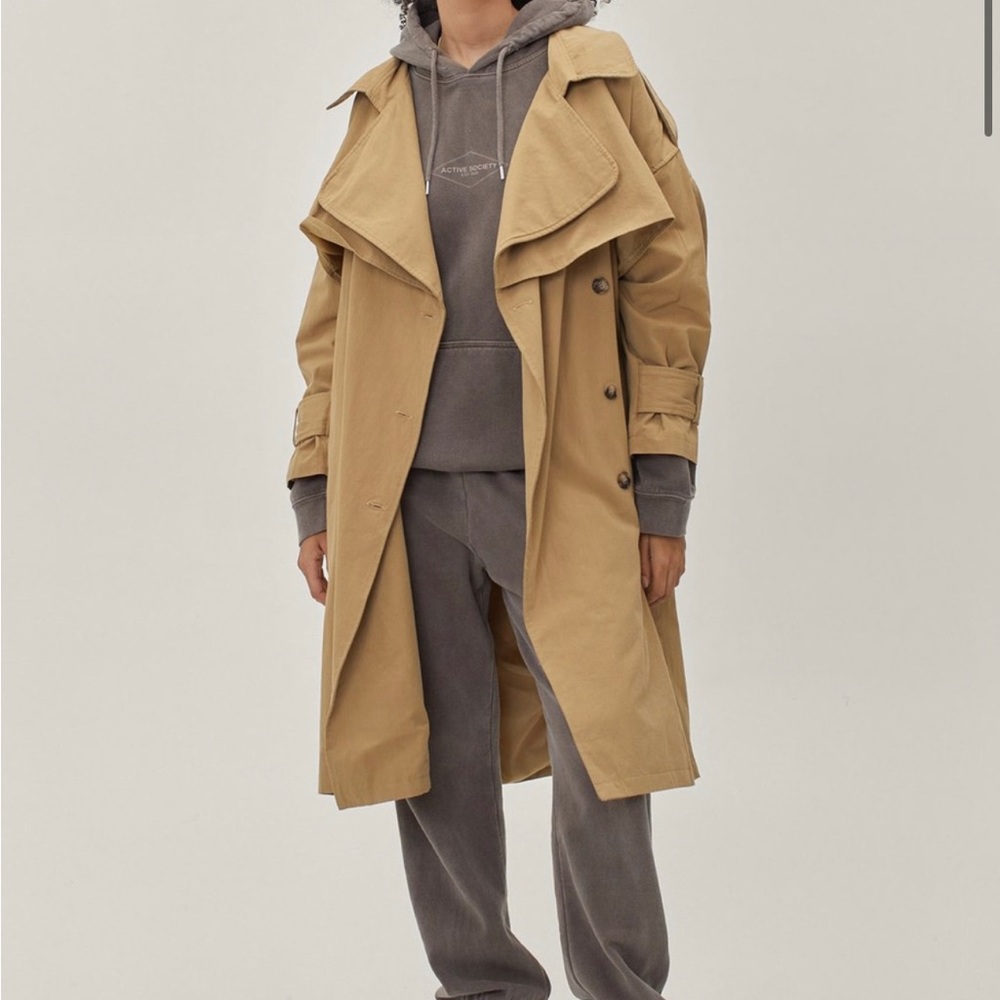 Nastygal Twill Oversized Trench Coat